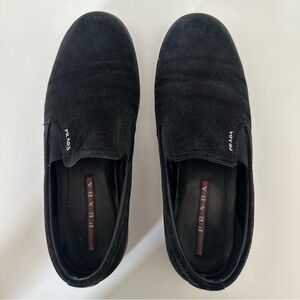 Prada men shoes loafer slip on suede size 9.5